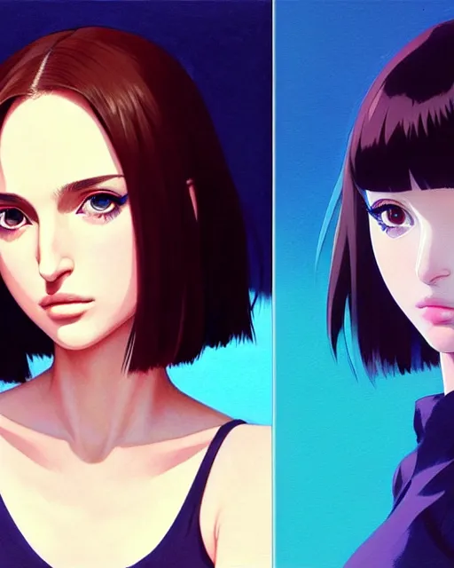 Prompt: portrait Anime girl as Natalie Portman. fine-face, pretty face, realistic shaded Perfect face, fine details. Anime. realistic shaded lighting by Ilya Kuvshinov katsuhiro otomo ghost-in-the-shell, magali villeneuve, artgerm, rutkowski, WLOP Jeremy Lipkin and Giuseppe Dangelico Pino and Michael Garmash and Rob Rey in official suit