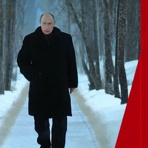 Prompt: cinematic still from a movie about putin played by colin ferrell