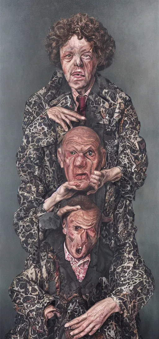 Image similar to macabre magic realism portrait painted by ivan albright