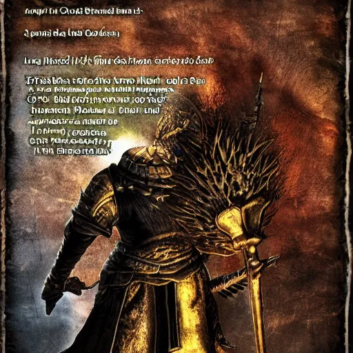 Image similar to dark souls 4 instruction manual page