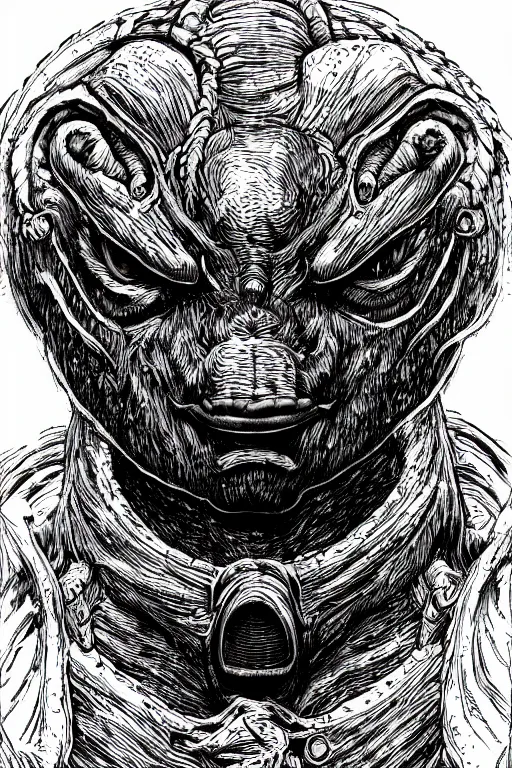 Image similar to mole humanoid figure monster, symmetrical, highly detailed, digital art, sharp focus, trending on art station, kentaro miura manga art style