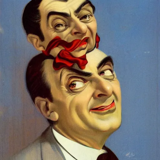 Prompt: Mr Bean by Enoch Bolles