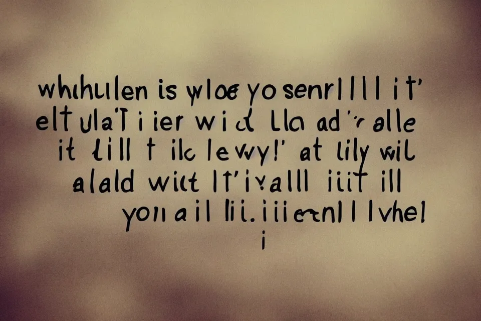 Prompt: when you'll see it, you'll understand, you'll understand it all and it all would be clear, nothing matters,