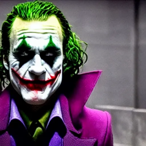 Image similar to the joker as batman