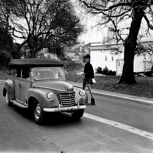 Image similar to google street view ( 1 9 4 5 )