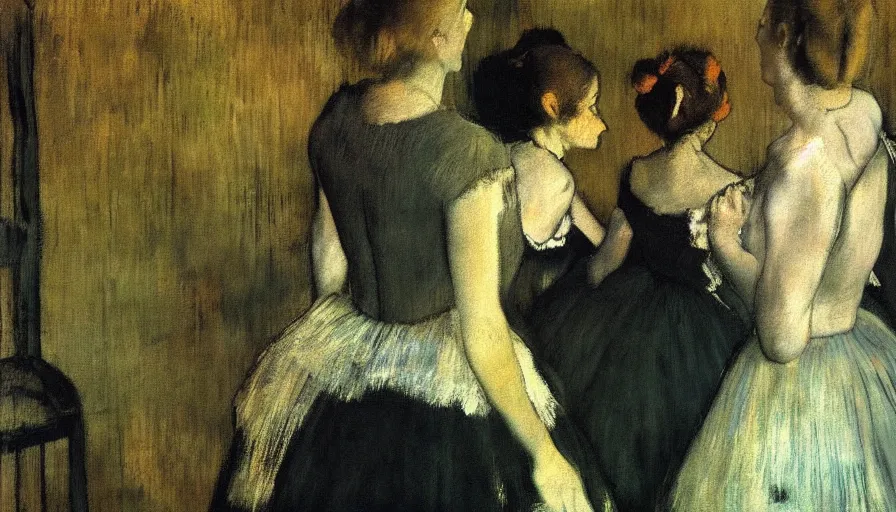 Image similar to edgar degas, woman, painting