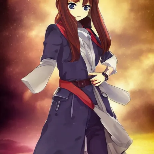 Image similar to jenna coleman as an anime character