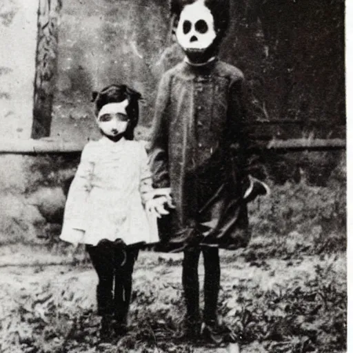 Image similar to old photo of something creepy