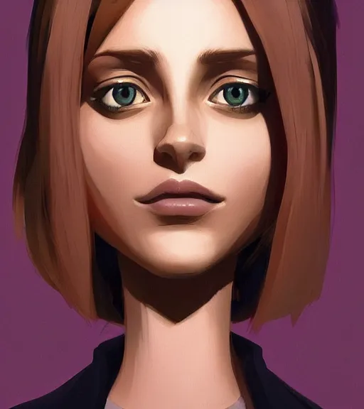 Image similar to face icon stylized minimalist sarah michelle gellar, loftis, cory behance hd by jesper ejsing, by rhads, makoto shinkai and lois van baarle, ilya kuvshinov, rossdraws global illumination