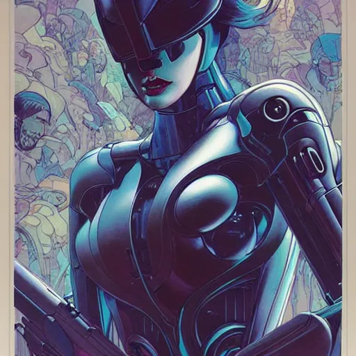 Image similar to 5 0 7 7 autobot 3 d beautiful portrait by charles vess and james jean and erik jones and rhads, inspired by ghost in the shell, beautiful fine face features, intricate high details, sharp, ultradetailed