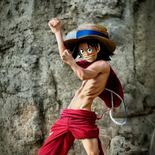 Prompt: monkey as luffy photography