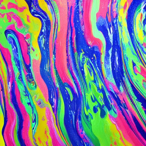 Prompt: dutch pour acrylic paint pouring pattern