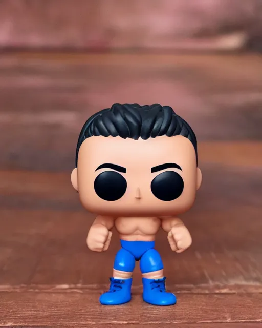 Image similar to A wrestler Funko Pop. Photographic, photography