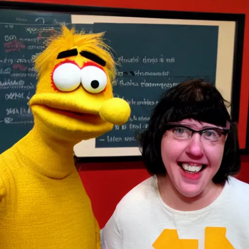 Image similar to real life versions of bert & ernie as community college professor