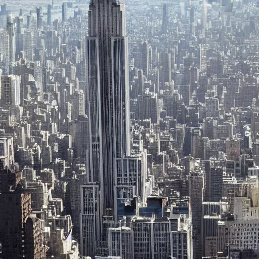 Prompt: drops of water flowing from the windows of the empire state building, long lens, orthogonal perspective, photorealist, panorama, fluid simulation, new york background, detailled, sharp focus, realistic, trending on artstation, cg society, 8 k, unreal
