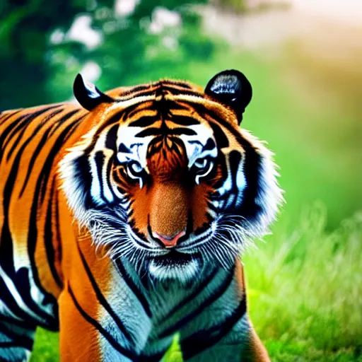 Image similar to a tiger wearing a vr headset