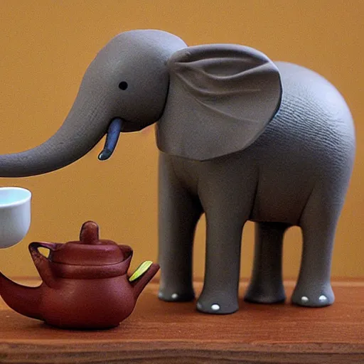 Image similar to elephant having tea with mice