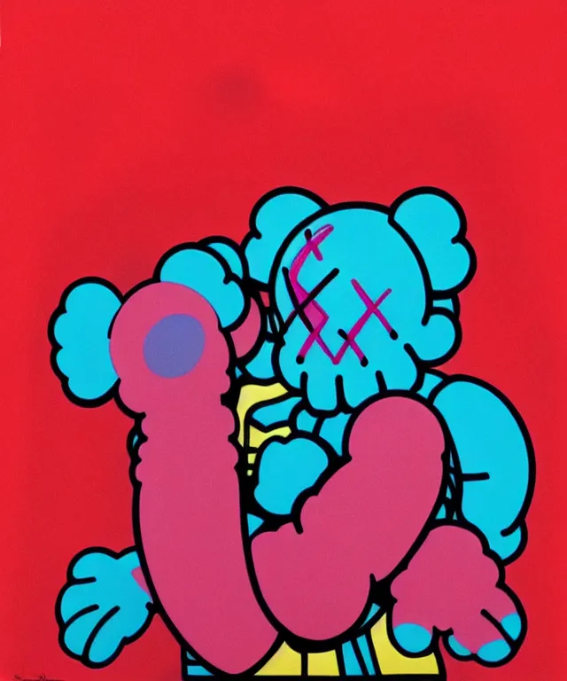 Image similar to beautiful kaws artwork