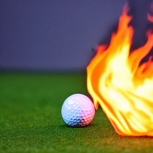 Image similar to golf ball on fire