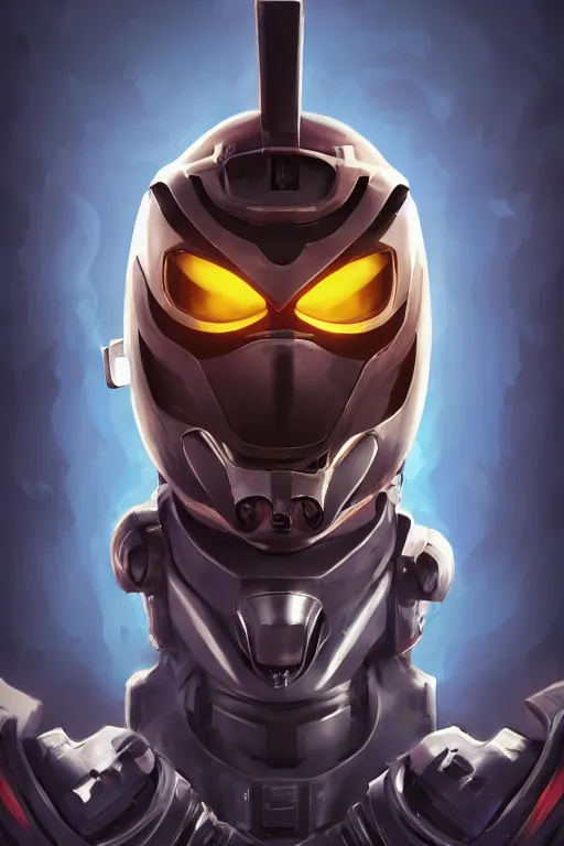 Image similar to epic mask helmet robot ninja portrait stylized as fornite style game design fanart by concept artist gervasio canda, behance hd by jesper ejsing, by rhads, makoto shinkai and lois van baarle, ilya kuvshinov, rossdraws global illumination radiating a glowing aura global illumination ray tracing hdr render in unreal engine 5