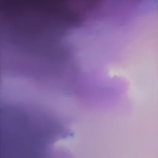 Image similar to chill purple aesthetic, oil painting, pale colors, high detail, 8 k, wide angle, trending on artstation,