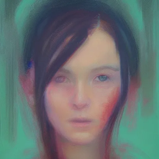 Prompt: color portrait of a girl, Greg rutkowski and JAmes Turrell