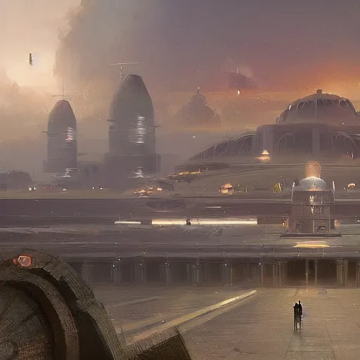 Image similar to star wars concept art of naboo by greg rutkowski, sharp foccus, cinematic ilumination, nostalgic atmosphere.