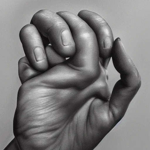 Prompt: all of man kind's power at the tip of my fingers realistic photorealism digital painting