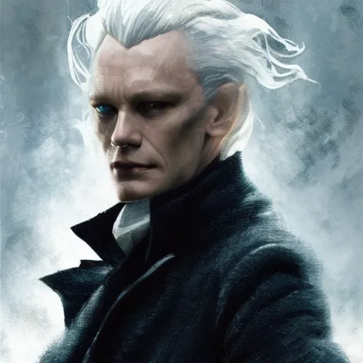 Image similar to gellert grindelwald casting a powerful spell, by greg rutkowski, featured on artstation, still from fantastic beasts