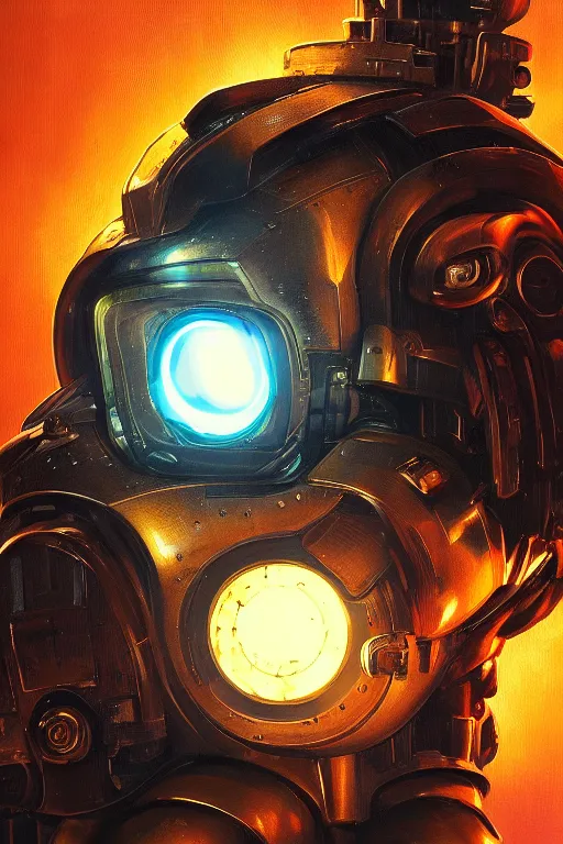 Prompt: a close-up portrait of an angry robot, dramatic backlighting, golden hour, autochrome, high contrast, highly detailed, sharp focus, digital painting, concept art, illustration, cyberpunk, solarpunk, trending on artstation, art by greg rutkowski and greg hildebrandt, composition by alphonse mucha