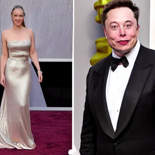 Prompt: Elon musk winning an oscar