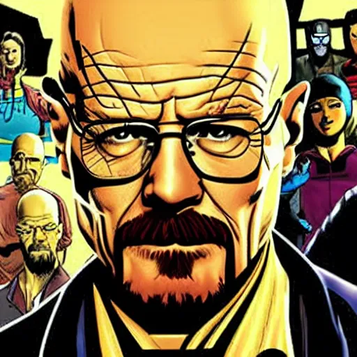 Image similar to breaking bad walter white as a marvel superhero marvel comics cover