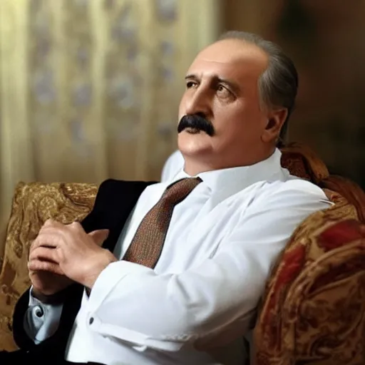 Prompt: Alexander Lukashenko as Vito Corleone