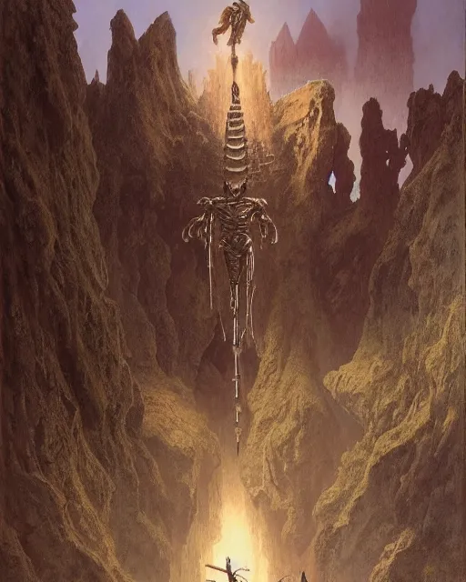 Image similar to full body shot of an ancient warrior standing in a stunic scenic enviornment, d & d, fantasy, greg rutkowski, frank frazetta, alexandre chaudret, boris vallejo, michael whelan, miro petrov, hr giger, magali villeneuve, donato giancola