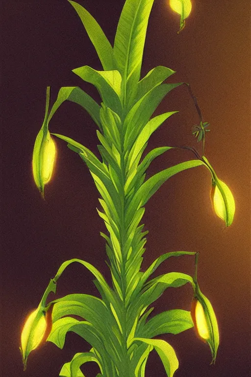 Prompt: ultra realistic illustration, banana plant drawing isolated and closeup, neon lights, elegant, highly detailed, digital painting, concept art, smooth, sharp focus, illustration, art by greg rutkowski and alphonse mucha