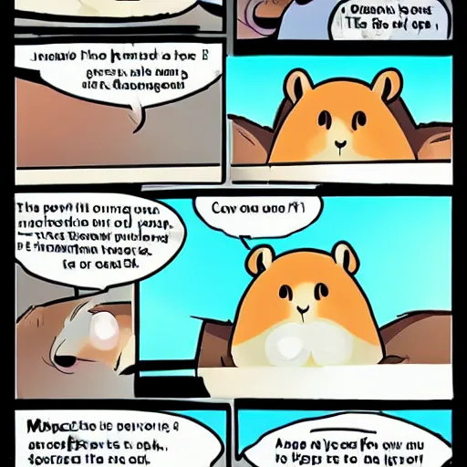 Image similar to The comic where a goofus hamster is shown the error of their ways.