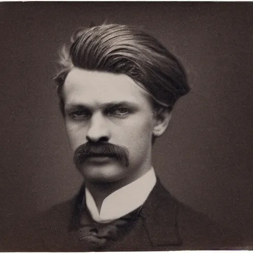 Image similar to victorian photograph of unshaved geert wilders, 1 8 9 0 s photography, 1 9 0 0, realistic face, symmetrical face, studio photograph, grainy, edwardian, old photo