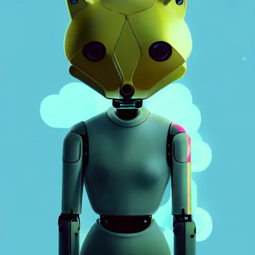 Prompt: sad android fox robot:: by Martine Johanna and Simon Stålenhag and Chie Yoshii and Guillermo del toro:: dynamic, particulate, pastel colors, intricate, elegant, highly detailed, centered, artstation, smooth, sharp focus, octane render, 3d