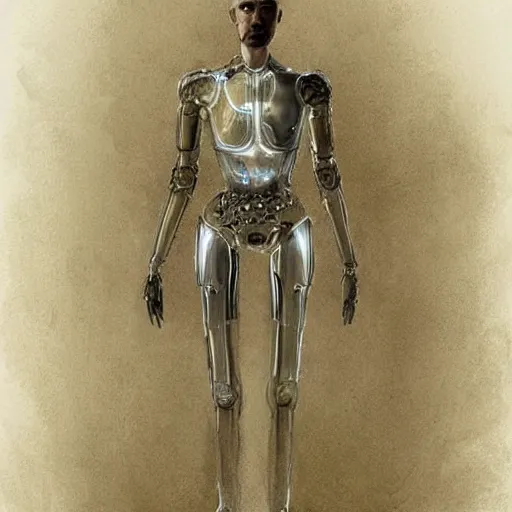 Prompt: transparent android from the movie ex machina, by jean - baptiste monge