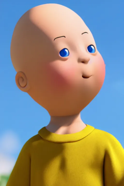 Prompt: caillou with hair, cinematic, detailed, ultra realistic, 4k