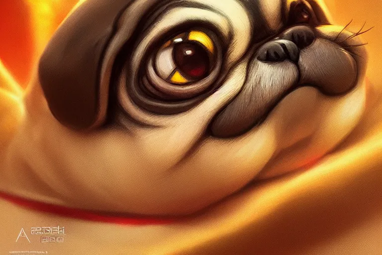 Image similar to photography of pikachu pug, deep focus, d & d, intricate, elegant, highly detailed, digital painting, artstation, concept art, matte, sharp focus, illustration, hearthstone, art by artgerm and greg rutkowski and alphonse mucha