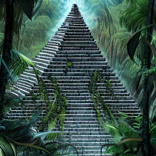 Image similar to Ziggurat in jungles, 8k, detailed, concept art, realistic, trending on artstation