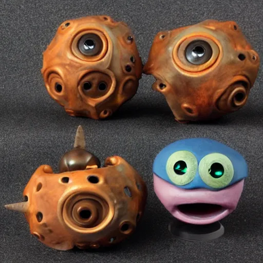 Prompt: dungeons and dragons beholder eye stalks.