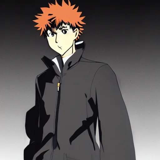 Image similar to spike spiegel wearing techwear, anime