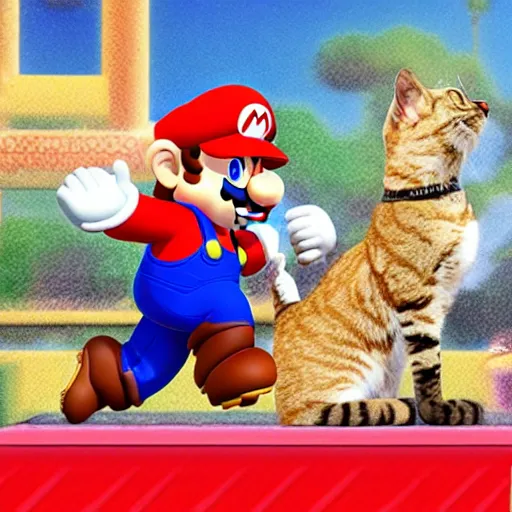 Image similar to mario as cat peach