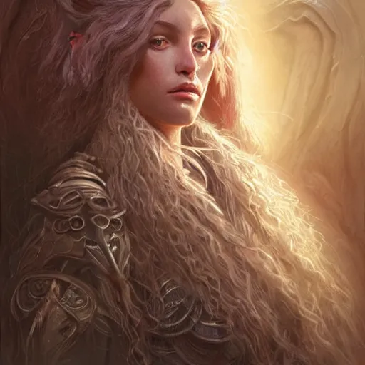 Image similar to portrait of the beautiful kira from the film dark crystal, d & d, fantasy, intricate, elegant, highly detailed, digital painting, artstation, concept art, smooth, sharp focus, illustration, art by artgerm and greg rutkowski and peter mohrbacher & greg rutkowski & alexandros pyromallis & nekro & rene maritte