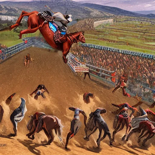 Image similar to erzberg rodeo race in a 7 circles of hell by dante, epic art, super detailed