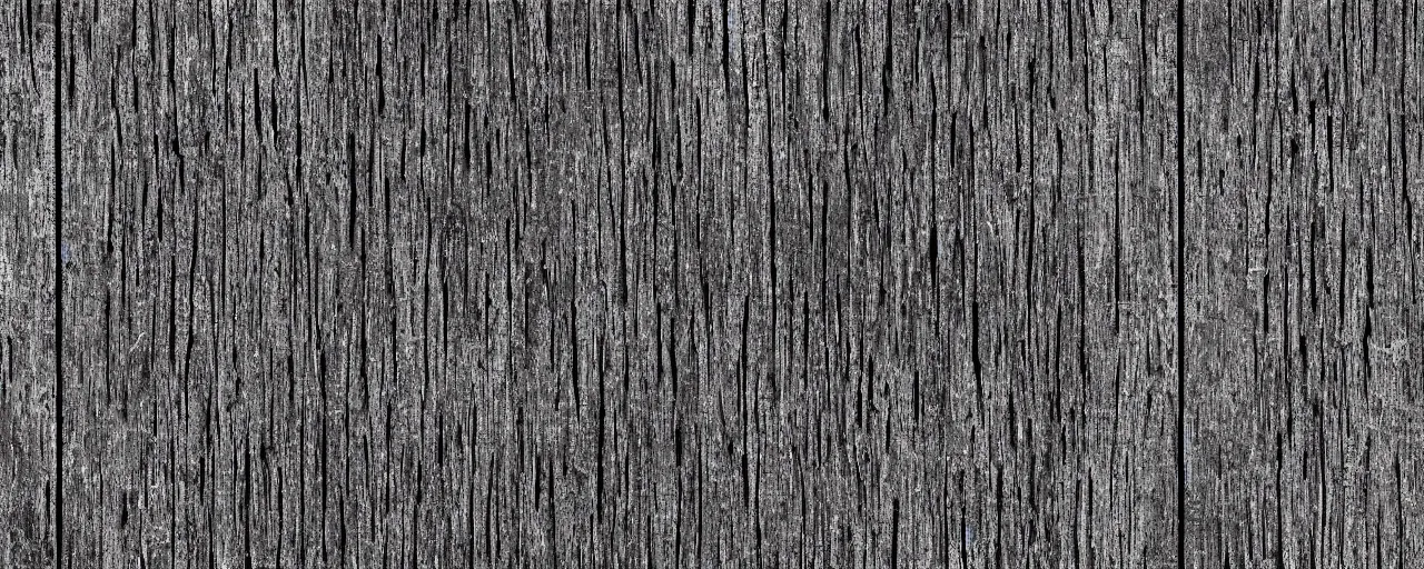 Image similar to 2d aged and worn horizontal woodgrain, black and white detailed photorealistic texture