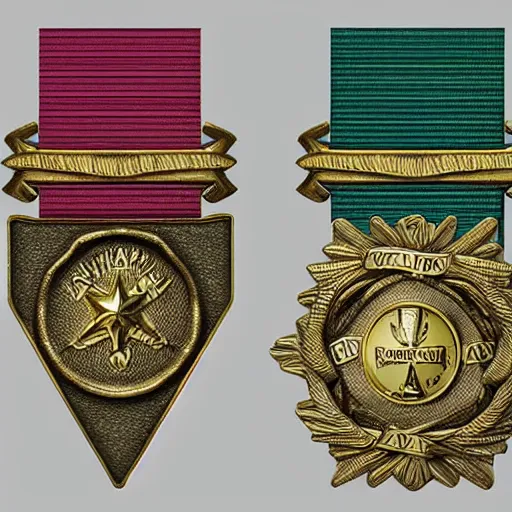 Prompt: military medal, photorealistic, hyperrealistic, detailed, intricate, contains letters T! W! Z!