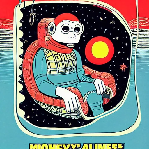 Image similar to monkey in space by daniel clowes